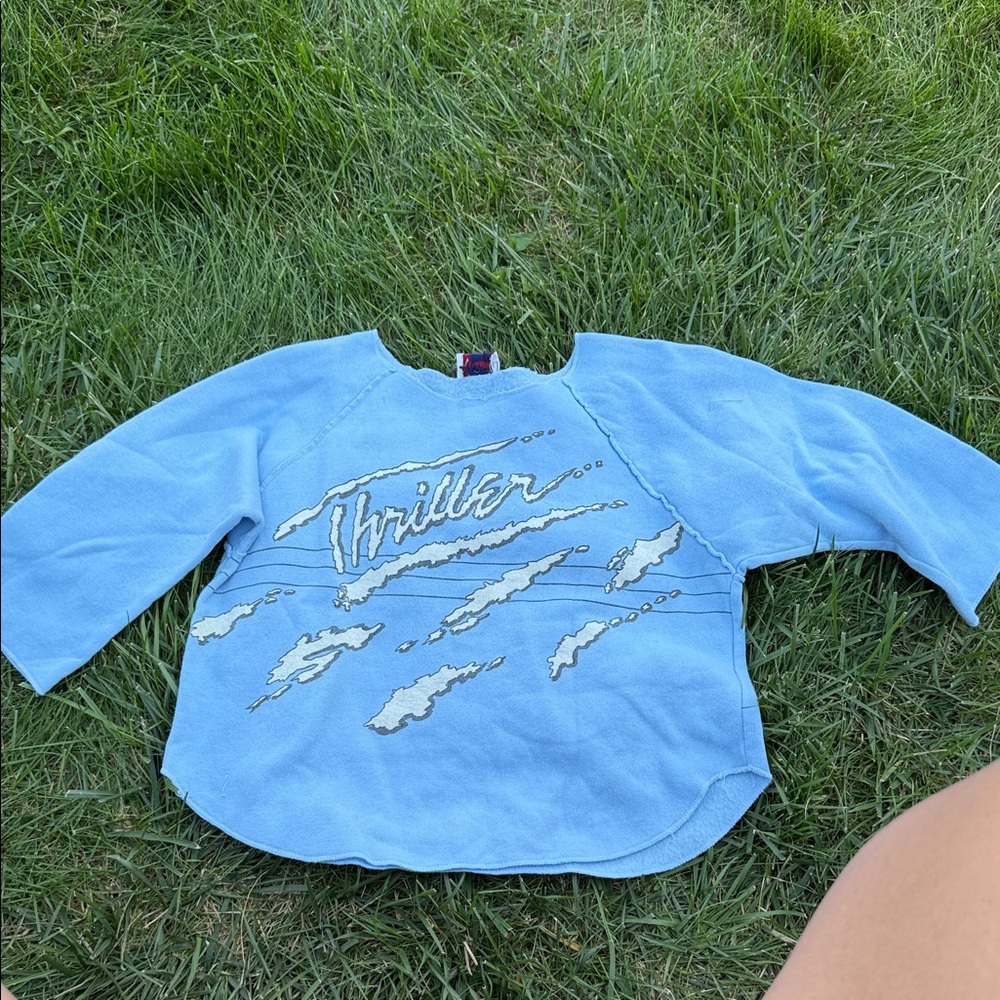 Blue Thriller Graphic Sweatshirt